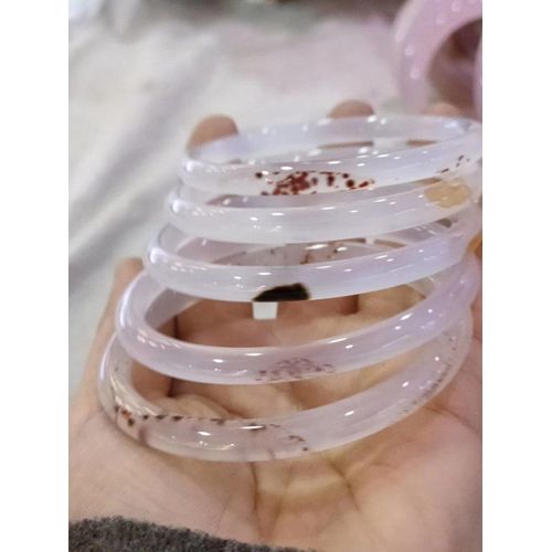 Bracelet Porte-Bonheur En Calcédoine Pour Femme, Manchette Naturelle, Blanc, Océan, Glace, Calcédoine, Belle, Douce, Breloque, Cadeau De Fête