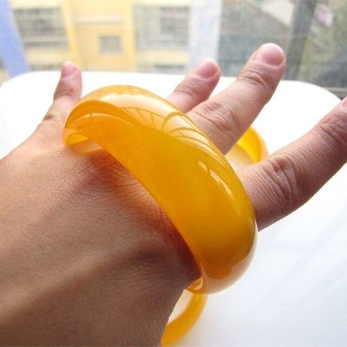 Bracelet En Jade Véritable Pour Femme, Bijou Rétro, Calcédoine Jaune, Haute Qualité, Cadeau De Fête, 100%
