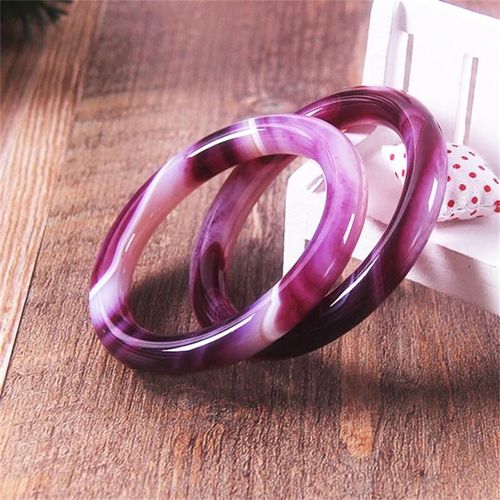 Bracelet En Jade Violet 7a Pour Femmes, Bijoux En Jade, Une Pièce, 2021100%