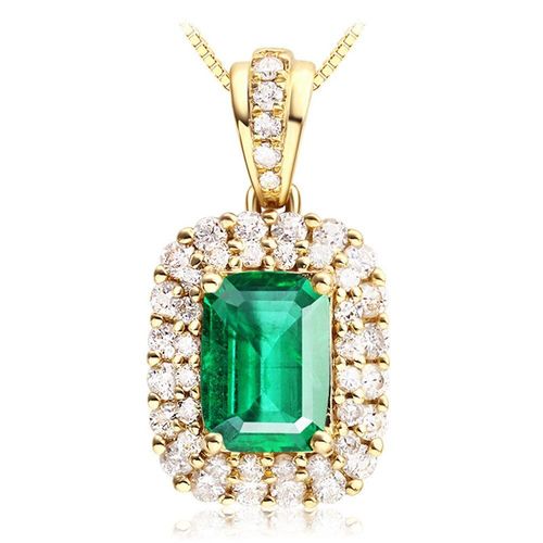 Colliers Avec Pendentif En Pierre Émeraude Pour Femmes, Bijoux De Luxe, Bague En Cristal Vert, Ras Du Cou, Couleur Or 18k, Diamant, Cadeaux De Fête
