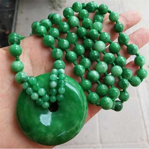 Pendentif En Jade Naturel Pour Femmes Et Hommes, Bijou En Jade, Émeraude, Donut, Breloque, Amulette En Pierre De Jades, Accessoire