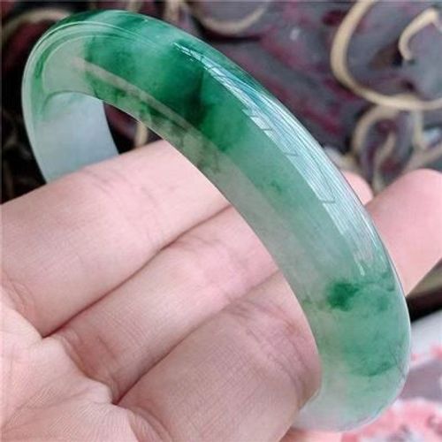 Bijoux En Jade Birman, Fleur Naturelle Vert Clair 54-64mm, Bracelet Élégant Princesse, Meilleur Cadeau Mère Pour Fille