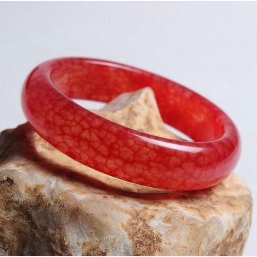 Bracelet En Pierre Précieuse Jade Rouge Pour Femmes, Bijou Chinois, Manchette Porte-Bonheur, Sculpté À La Main, Émeraude, Cadeau De Fête