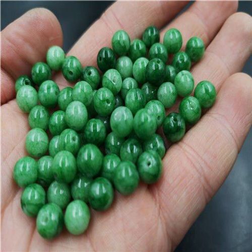 Perles Rondes En Jade Vert Naturel, Pour La Fabrication De Bijoux, Bracelet Et Collier En Pierre De Jades, Accessoires De Bijouterie