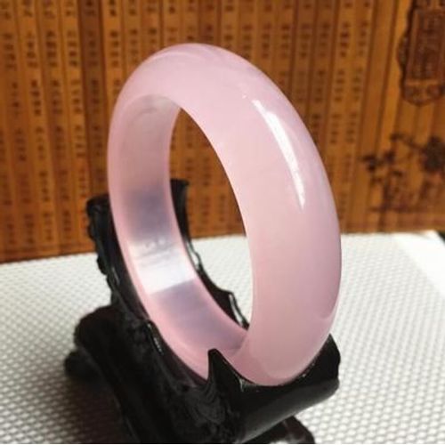 Bracelet En Agate Naturelle, Bijoux De Princesse Élégants, Calcédoine Rose 54-64mm, Meilleur Cadeau Pour Mère Et Petite Amie