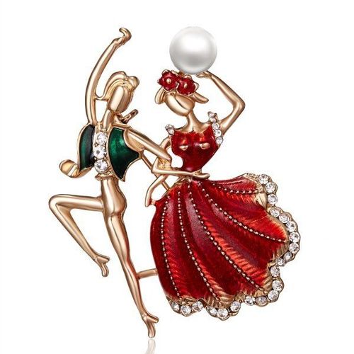 Broches De Danse De Ballet Élégantes En Cristal Pour Filles, Bijoux De Festival De Mariage