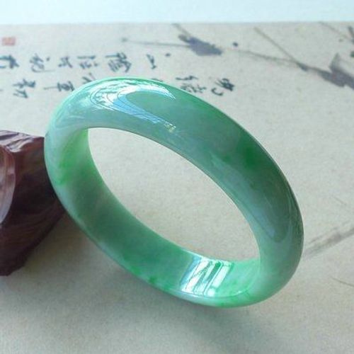 Bijoux Naturels De Style Princesse, Bracelet Élégant, Vert Émeraude, 54-64mm, Meilleur Cadeau Pour Mère Et Petite Amie