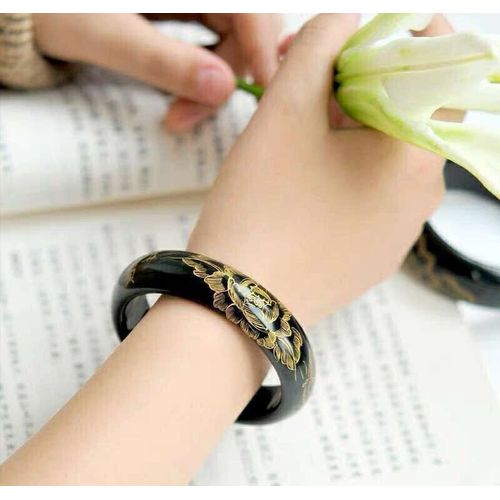 Bracelet En Jade Naturel Pour Femmes, Fait À La Main, Fleur Hetian, Bijou En Jade Vert, Avec Certificat Supplémentaire