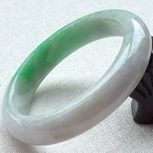 Bijoux En Jade Naturel Birman 54-64mm, Bracelet Vert Clair Deux Tons, Bijoux De Princesse Élégants, Meilleur Cadeau Pour Mère Et Fille