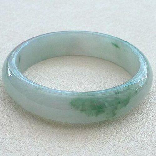 Bijoux En Jadéite De Birman Naturelle, Fleur Bleu Clair, Bracelet Élégant, Princesse, Meilleur Cadeau Pour Mère Et Fille, 54-64mm