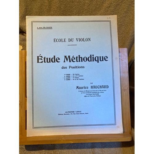 Marcel Hauchard Étude Méthodique Des Positions Cahier 3 Éditions Leduc