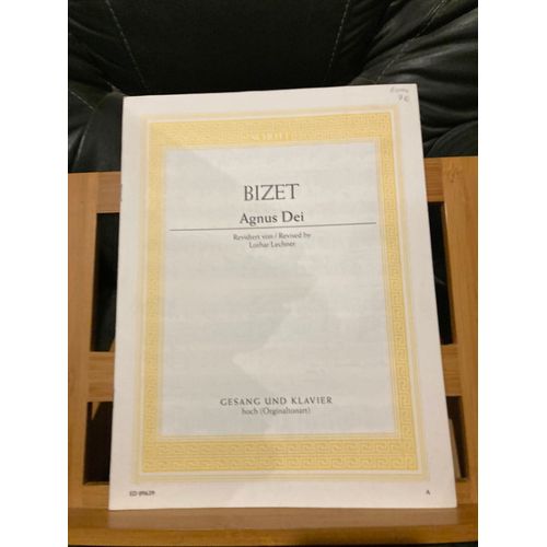 G. Bizet Agnus Dei Partition Chant Piano Lothar Lechner Éditions Schott Ed 9639