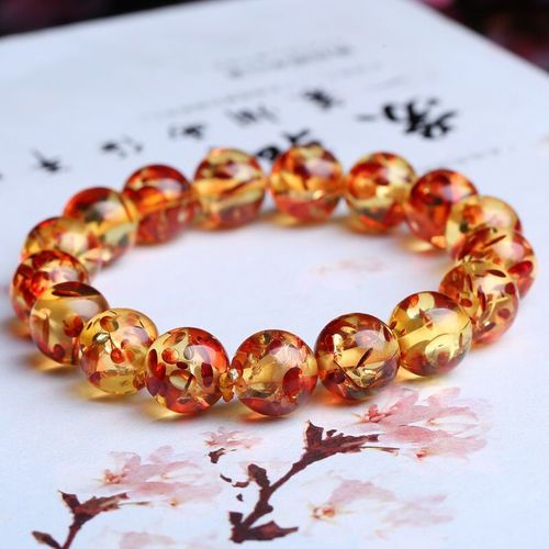 Bracelet Élastique En Ambre De La Baltique Naturel, Pour Femmes Et Hommes, Amulette Perlée, Bijoux Fins, Cadeau Pour Petite Amie Ou Maman