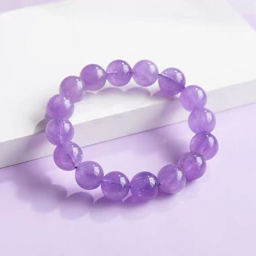 Bracelet En Perles D'améthyste Naturelles De Classe A, Perles Polies À La Main, À La Mode, Breloque Pour Femmes Et Hommes, Bijoux Cadeaux Pour Amis