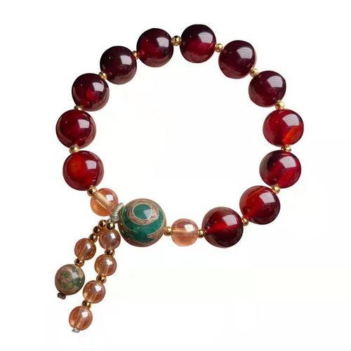 Bracelet En Agate Rouge Véritable Naturelle, Avec Texture Naturelle, Perle Dzi, Bracelet En Jade, Breloque, Bijoux En Jade