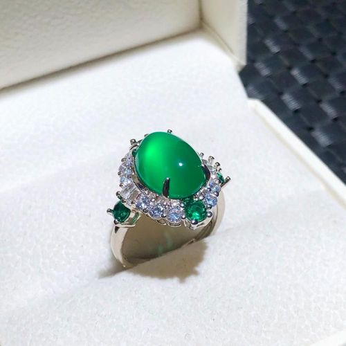 Bague En Jade Vert Naturel 2021 Avec Argent Rose Et Or 925 Chrysoprase Pour Femmes, Bijoux À La Mode, Accessoires, Cadeaux Pour Dames