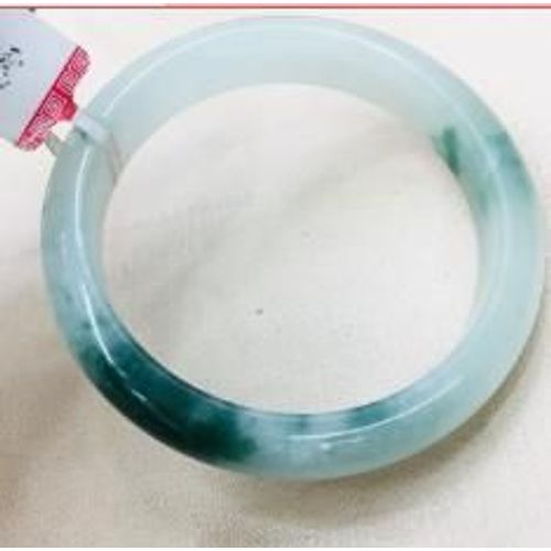 Bracelet De Princesse En Jade Avec Émeraude Naturelle, Élégant, Fleur Bleue Flottante, Bicolore, Envoi D'un Certificat De Pays, 52-62m