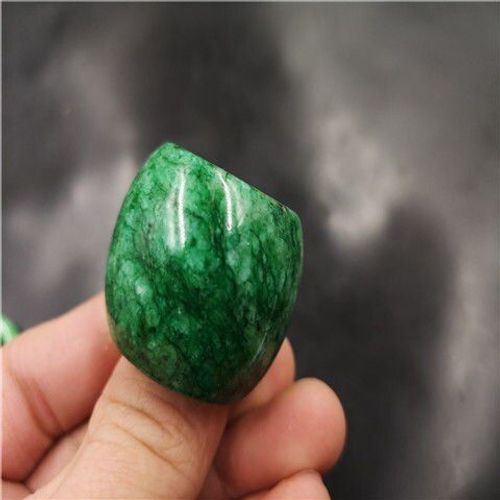 Bague En Jade Vert Et Rouge Naturel Pour Hommes, Anneau En Pierre Naturelle Avec Texture, Diamètre Intérieur 22- 23mm, Bague En Rubis
