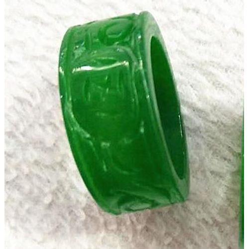 Bague En Jade Naturel 100% Pour Hommes Et Femmes, Bijou En Pierre De Jades Émeraude, Bijou De Couple, Accessoires En Jade Sculpté Certifié Vert, Cadeaux