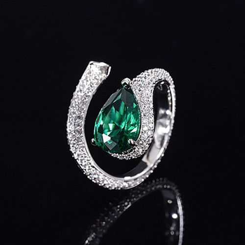 Bagues Ouvertes En Argent Sterling 2021 Pour Femmes, 8x925mm, Rubis, Aigue-Marine, Émeraude, Saphir, Serpent, Bijoux Fins De Fête, Tendance 11.5