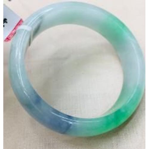 Bracelet Tricolore Vert Clair En Jade Pour Femme, Bracelet De Princesse, Émeraude Naturelle, Noble, 52-62mm, Envoyer Un Certificat