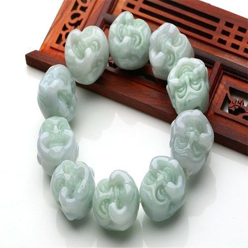 Bracelet Tête De Bouddha En Jade, Bijoux De Haute Qualité, Naturel, Porte-Bonheur, Extravagise, Mauvais Esprits, Amulette, Bijoux Fins