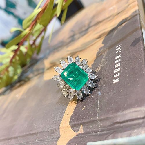 Bagues Vintage En Argent Sterling 925, 10x12mm, Paraiba, Tourmaline, Émeraude, Rubis, Topaze, Pour Femmes, Fête, Bracelet De Mariage, Bijoux Fins, Cadeau