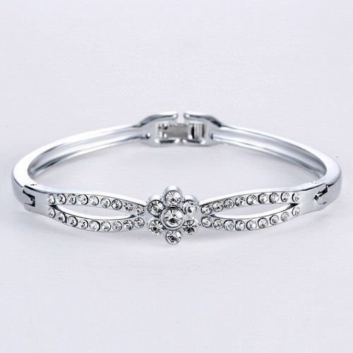12 Styles De Bracelets En Forme De C¿Ur D'amour En Fleur Pour Femmes, Bijoux En Cristal À La Mode, Jolis Bracelets Pour Dames, 2017