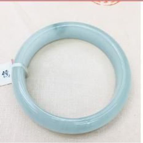 Bracelet En Jade Naturel Pour Femme, Élégant, Bleu Clair, Émeraude, Jade 52-62, Double Couleur, Princesse, Envoyer Un Pays