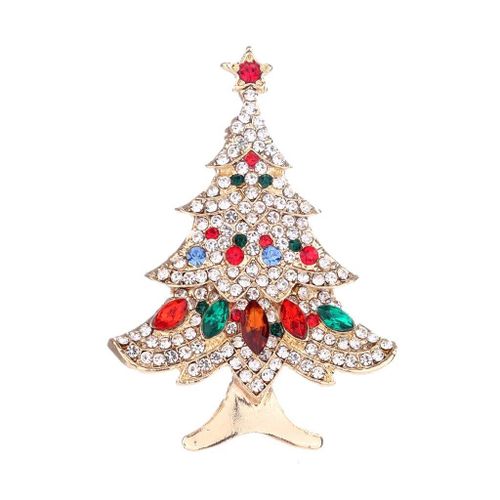 Broches De Noël Pour Femmes, Strass Brillant, Arbre De Noël, Flocon De Neige, Elk, Perle, Bijoux Pour Enfants, Cadeaux De Nouvel An