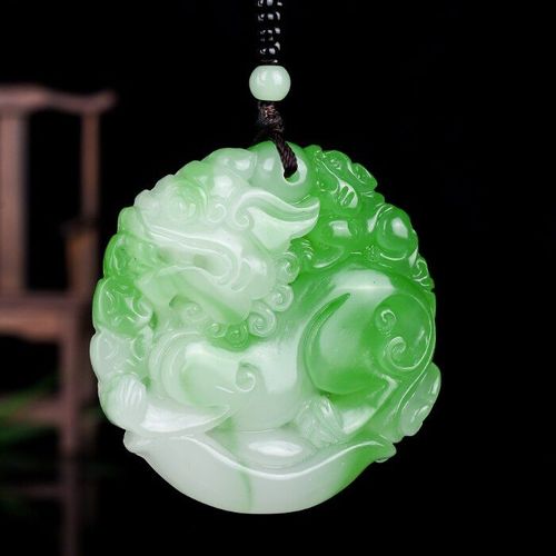 Pendentif Pixiu En Jade Naturel Blanc Vert, Bijou Amulette Sculpté À La Main, Cadeau Porte-Bonheur Pour Hommes Et Femmes