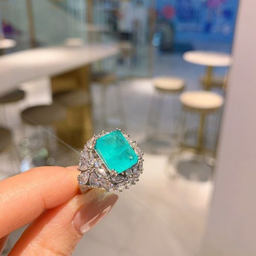 Bagues En Argent Sterling 2021 Pour Femmes, 10x12mm, Rubis, Émeraude, Saphir, Paraiba, Tourmaline, Bijoux Fins, Cadeau De Fête, Tendance 925