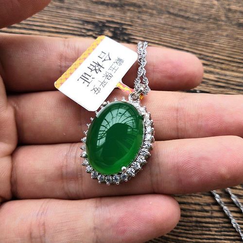 Pendentif En Jade Vert Goutte Naturelle, Avec Pendentif En Argent Sterling 925, Chaîne Supplémentaire, Bijoux En Jade