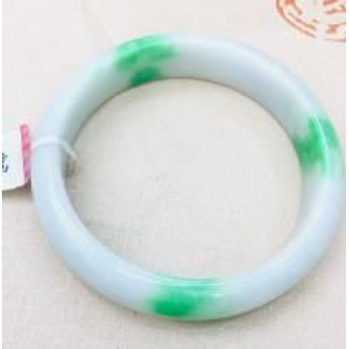 Bracelet Élégant En Jade Naturel, Émeraude Birman, 52-62m, Bracelet Blanc, Bracelet Vert, Princesse, Envoyer Un Certificat De Pays