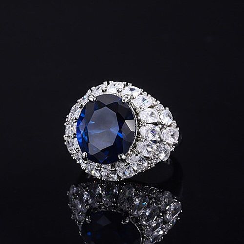 Bagues En Argent Sterling 925 Pour Femmes, Bijoux Fins De Luxe, Saphir Rubis, Haute Teneur En Carbone, Vintage, Fête De Cocktail, 12x14mm