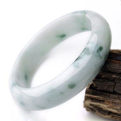 Bijoux En Jadéite De Birman Naturelle, Fleur Bleu Clair, Bracelet Élégant, Princesse, Meilleur Cadeau Pour Mère Et Fille, 54-64mm