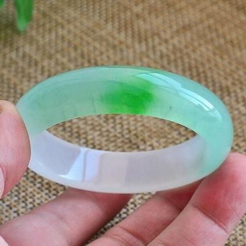 Bracelet Deux Tons Vert Émeraude, 54-64mm, Bijoux Naturels, Style Princesse, Élégant, Meilleur Cadeau Pour Mère Et Petite Amie