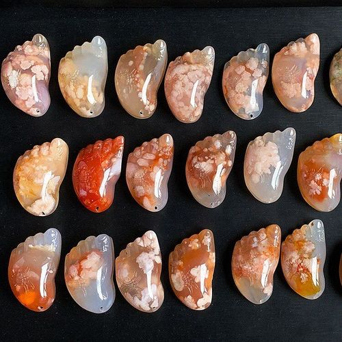 Pendentif En Agate De Fleurs De Cerisier Naturelles, Bijoux De Marque En Jade Pour Femmes, Avec Certificat Supplémentaire