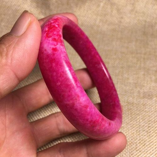 Bracelet En Jade Naturel Rouge Violet Pour Femmes, Bijou Authentique, Fleur De Prunier, Pêche, Prière Mala, Cadeaux Pour Femmes