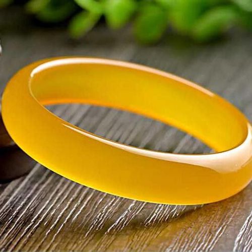 Bracelet Amulette En Pierre De Jade Véritable Pour Femme, Bijoux Fins, En Calcédoine Jaune Naturelle, Cadeau Pour Petite Amie Ou Maman