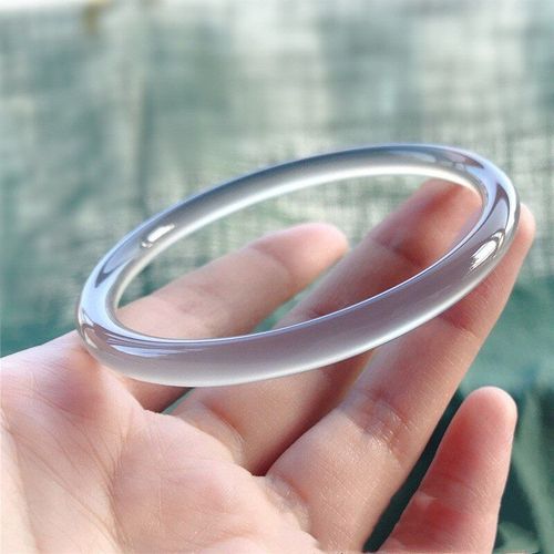 Bracelets En Jade Véritable Pour Femmes Et Hommes, Pierre De Jades Naturelle Véritable, Gris Calcédoine, Fine Barre Ronde, Bijoux Fins, Cadeaux Pour Petite Amie Maman