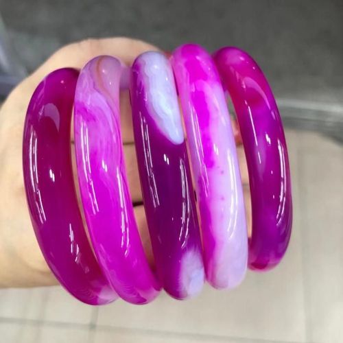 Bracelets En Jade Et Lavande En Calcédoine Violette Pour Femmes, Véritable Bijou Naturel Certifié, Accessoires De Bijouterie Fine