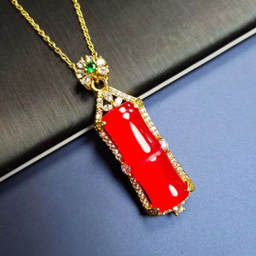 Collier Avec Pendentif En Cornaline Incrustée De Glace Naturelle Pour Femmes, 925 Nickel, Bijoux En Jade, Cadeau