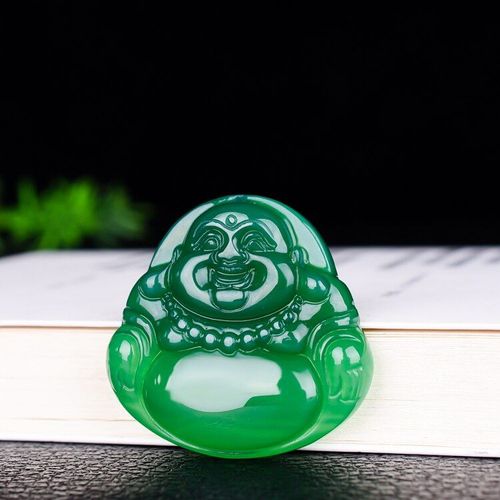 Pendentif En Jade Vert Naturel Sculpté À La Main, Bijoux Pour Hommes Et Femmes, Bouddha Et Déesse De La Compassion