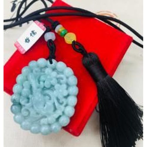 Collier De Perles En Jade Naturel Pour Hommes Et Femmes, Pendentif En Guanyin Bleu, Tissé À La Main, Trois Couleurs, Chaîne De Pull