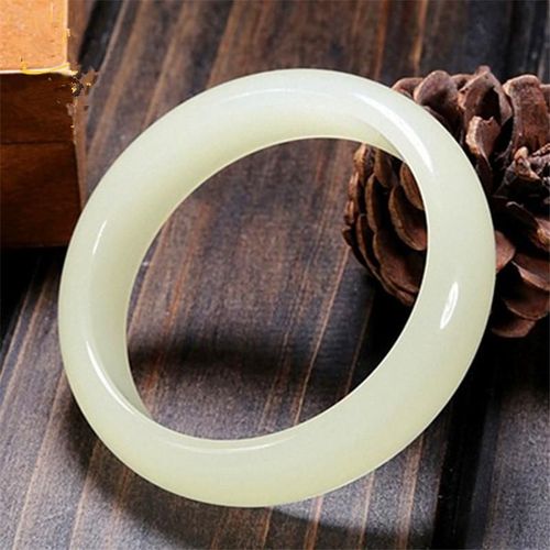 Bracelet En Jade Naturel, Véritable, Blanc, Sculpté À La Main, Bijoux, Accessoires Amulette, Cadeaux Porte-Bonheur Pour Hommes Et Femmes