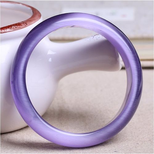 Bracelet ¿Il De Chat Violet Naturel Sculpté À La Main, Bijoux En Jade Véritable Opale, Accessoires, Cadeaux Pour Petite Amie Et Maman
