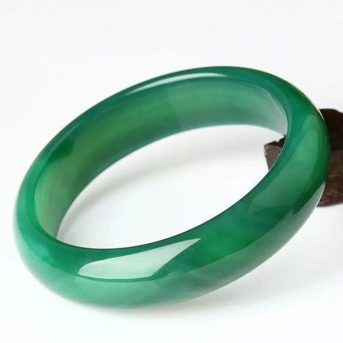 Bracelet En Jade Vert Foncé Sculpté À La Main, Large, En Agate, Bijoux Boutique, Amulette Pour Hommes Et Femmes, Cadeau