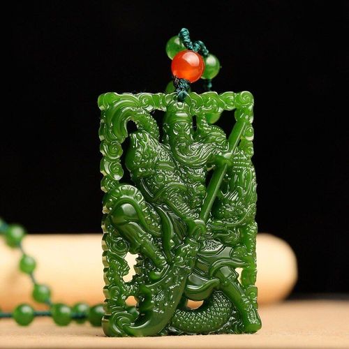 Pendentif Chenglong Guan Gong En Jade Sculpté À La Main, Vert Naturel, Boutique De Bijoux Pour Hommes Et Femmes, Accessoires De Collier Cadeau