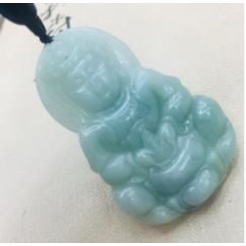 Collier En Perles Tricolores Pour Hommes Et Femmes, Pendentif En Jade Naturel, Émeraude De Birman, Sculpture De Donuts, Tricoté À La Main, Chaîne De Pull